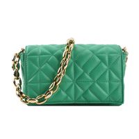 Women's Medium Pu Leather Lingge Fashion Square Magnetic Buckle Crossbody Bag sku image 6