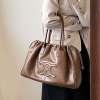 Women's Large Pu Leather Solid Color Business Square String Shoulder Bag main image 2