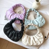Women's Small All Seasons Pu Leather Solid Color Fashion Dumpling Shape Magnetic Buckle Underarm Bag main image 5