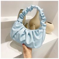 Women's Small All Seasons Pu Leather Solid Color Fashion Dumpling Shape Magnetic Buckle Underarm Bag main image 4