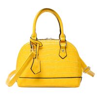 Women's Small Pu Leather Solid Color Fashion Shell Zipper Dome Bag sku image 2