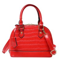 Women's Small Pu Leather Solid Color Fashion Shell Zipper Dome Bag sku image 3