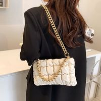 Women's Medium Pu Leather Solid Color Streetwear Square Chain Bag main image 5
