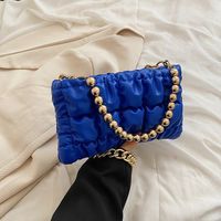 Women's Medium Pu Leather Solid Color Streetwear Square Chain Bag sku image 6