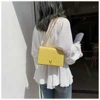 Women's Medium Pu Leather Solid Color Fashion Square Buckle Square Bag main image 5