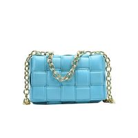Women's Medium Pu Leather Solid Color Fashion Weave Square Lock Clasp Square Bag main image 2