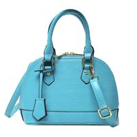 Women's Small Pu Leather Solid Color Fashion Shell Zipper Dome Bag sku image 12