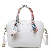 Women's Medium Pu Leather Solid Color Fashion Ribbon Square Zipper Square Bag sku image 1