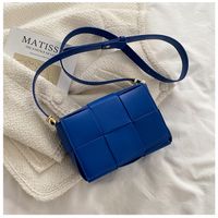 Women's Small Pu Leather Plaid Fashion Square Magnetic Buckle Crossbody Bag sku image 2