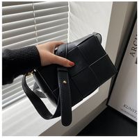 Women's Small Pu Leather Plaid Fashion Square Magnetic Buckle Crossbody Bag sku image 3