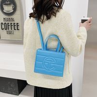 Women's Small Pu Leather Solid Color Fashion Square Zipper Tote Bag main image 6