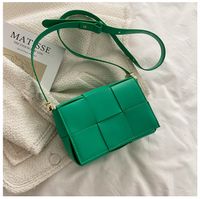 Women's Small Pu Leather Plaid Fashion Square Magnetic Buckle Crossbody Bag sku image 1
