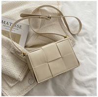 Women's Small Pu Leather Plaid Fashion Square Magnetic Buckle Crossbody Bag sku image 5