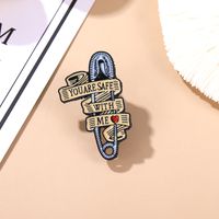 Fashion Letter Alloy Asymmetrical Plating Unisex Brooches main image 1