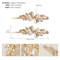 Moda Flor Aleación Embutido Diamantes De Imitación Pinza Para El Cabello 1 Par sku image 3