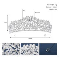 Simple Style Crown Alloy Hollow Out Rhinestones Crown 1 Piece sku image 1