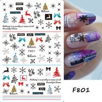 Christmas Fashion Gingerbread Snowflake Elk Sticker Nail Decoration Accessories 1 Piece sku image 5
