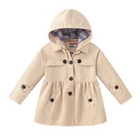 Fashion Solid Color Cotton Girls Outerwear main image 2