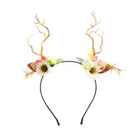 Fashion Flower Antlers Cloth Hair Band 1 Piece sku image 1