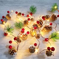 Christmas Romantic Pine Cones Plastic Party String Lights 1 Set sku image 1