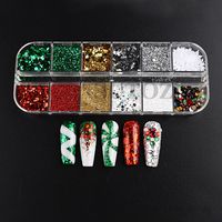 Christmas Simple Style Solid Color Sequin Nail Decoration Accessories 1 Piece sku image 1