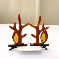 Fashion Antlers Alloy Resin Hair Clip 2 Pieces sku image 3
