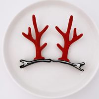 Fashion Antlers Plush Hair Clip sku image 2