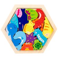 Cartoon Wooden 3d Children's Educational Toys Puzzle Model sku image 2