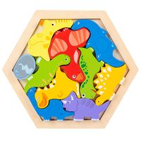 Cartoon Holz 3d Kinder Pädagogisches Spielzeug Puzzle Modell sku image 6