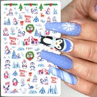 Halloween Christmas Fashion Santa Claus Snowman Skull Sticker Nail Decoration Accessories 1 Piece main image 3