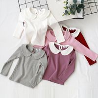 Style Simple Couleur Unie Coton T-chemises Et Blouses main image 1