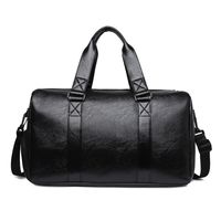 Unisex Sports Solid Color Pu Leather Waterproof Travel Bags main image 4