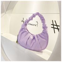 Women's Small All Seasons Pu Leather Solid Color Fashion Dumpling Shape Magnetic Buckle Underarm Bag main image 6