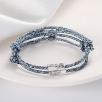 Fashion Round Alloy Rope Plating Couple Bracelets 2 Pieces main image 2