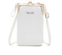 Women's Mini Pu Leather Solid Color Streetwear Square Zipper Crossbody Bag sku image 1