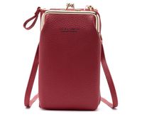 Women's Mini Pu Leather Solid Color Streetwear Square Zipper Crossbody Bag sku image 3