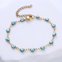 Estilo Clásico Ojo Del Diablo Forma De Corazón Acero Inoxidable Epoxy Pulsera sku image 4