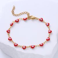 Estilo Clásico Ojo Del Diablo Forma De Corazón Acero Inoxidable Epoxy Pulsera sku image 5