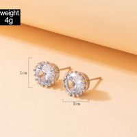 Wholesale New Fashion Diamond Metal Stud Earrings Nihaojewelry main image 4