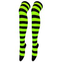 Women's Japanese Style Stripe Polyester Cotton Over The Knee Socks A Pair sku image 37