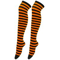 Women's Japanese Style Stripe Polyester Cotton Over The Knee Socks A Pair sku image 33