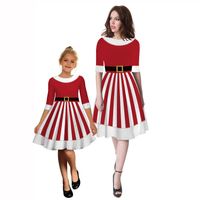 Fashion Christmas Tree Polyester Skirt Sets Above Knee Family Matching Outfits main image 5