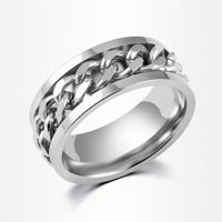 Exaggerated Geometric Titanium Steel Rings Stainless Steel Rings main image 5