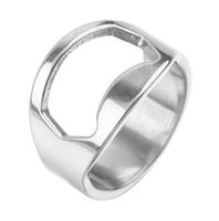 Retro Geometric Titanium Steel Rings Hollow Out Stainless Steel Rings 1 Piece sku image 1