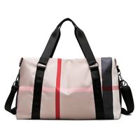 Unisex Fashion Stripe Oxford Cloth Waterproof Duffel Bags sku image 2