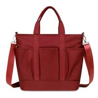 Women's Fashion Solid Color Oxford Cloth Shopping Bags sku image 1