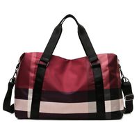Unisex Fashion Stripe Oxford Cloth Waterproof Duffel Bags sku image 1