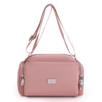 Women's Medium Nylon Solid Color Basic Zipper Shoulder Bag sku image 6