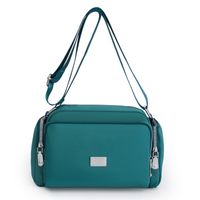 Women's Medium Nylon Solid Color Basic Zipper Shoulder Bag sku image 5