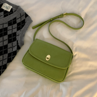 Women's Medium All Seasons Pu Leather Solid Color Fashion Square Lock Clasp Crossbody Bag main image 4